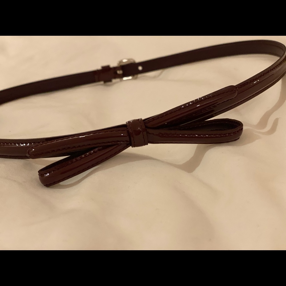 Burgundy Prada Belt